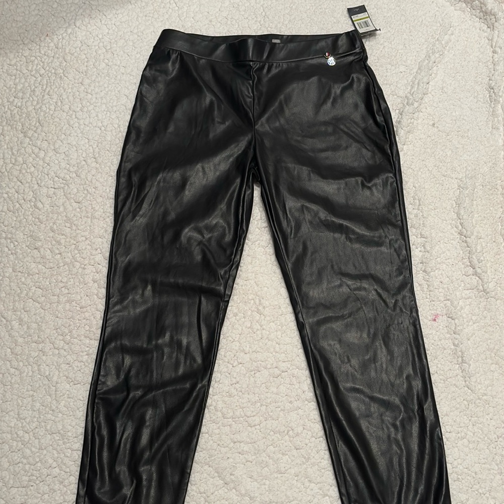 Black leather pants